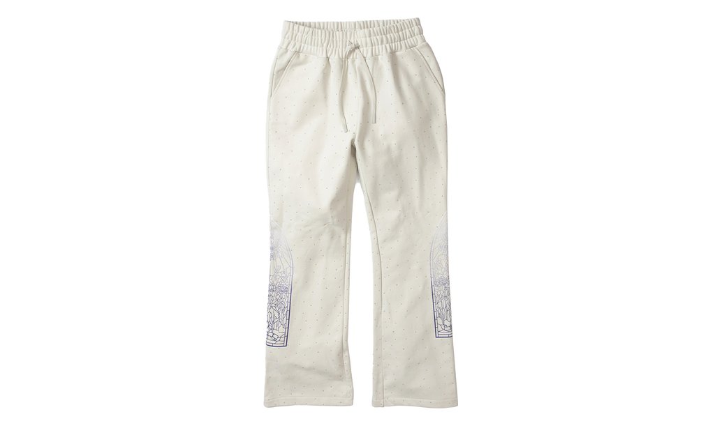 Rhinestone Sweatpants "White" WDW 96678 CRM