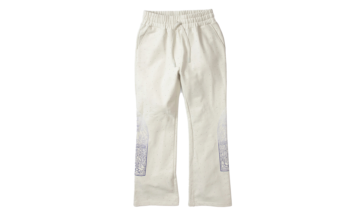 Rhinestone Sweatpants "White" WDW 96678 CRM