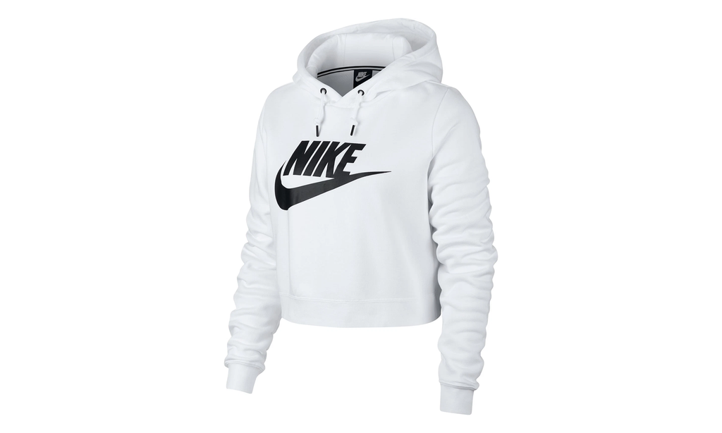 Sportswear Rally Cropped Hoodie WMNS "White" AQ9965 100