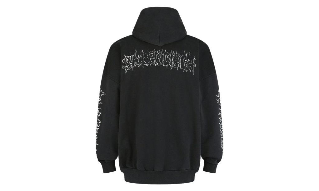 DIY Metal Logo Hoodie "Faded Black / White" 739024 TPVN9 1569