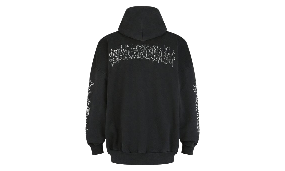 DIY Metal Logo Hoodie "Faded Black / White" 739024 TPVN9 1569