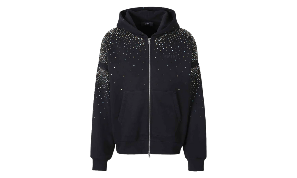Crystal Oversized Zip-Up Hoodie "Black" AM426JR065 0002