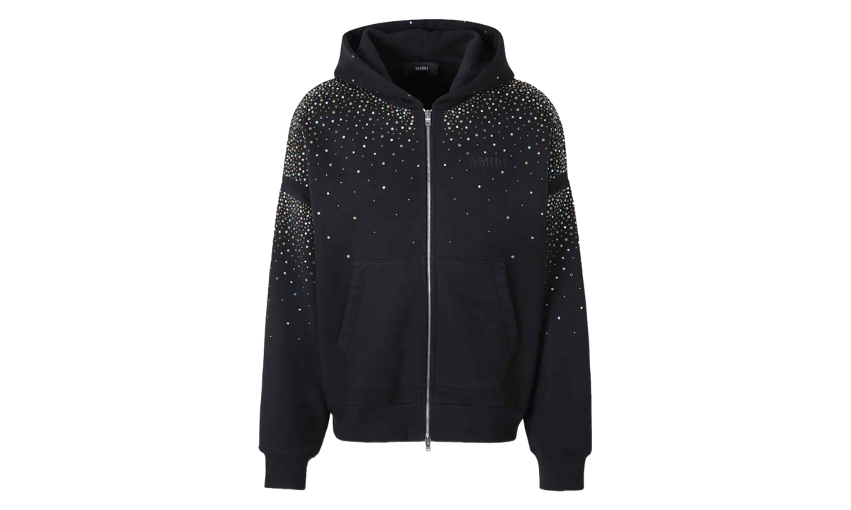 Crystal Oversized Zip-Up Hoodie "Black" AM426JR065 0002