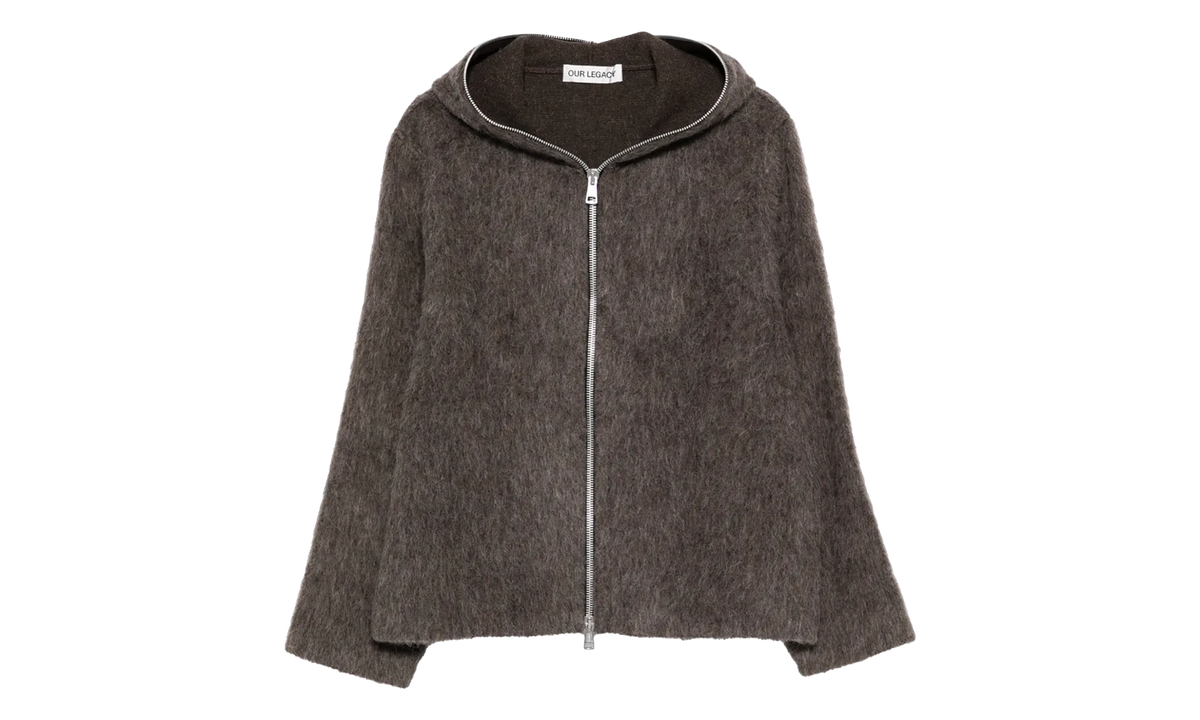 Hairy Wool Full-Zip Hoodie "Mole Grey" M2266FM
