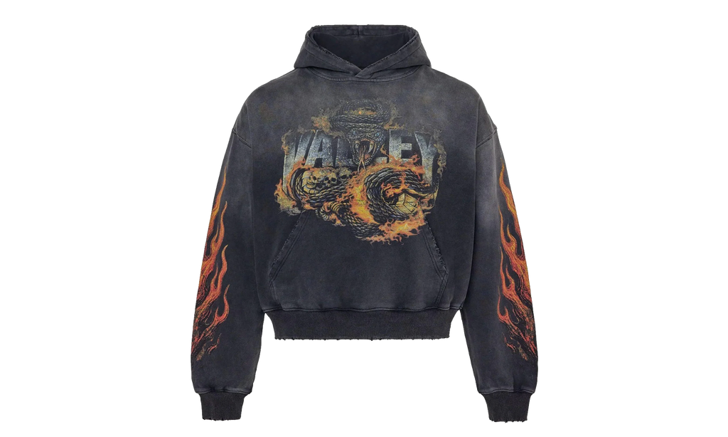 Serpent Pullover Hoodie "Black / Red / Orange" VAL196
