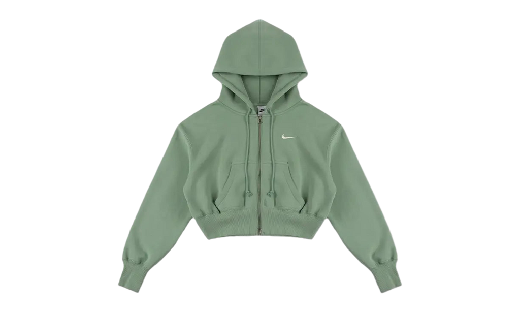 Sportswear Phoenix Fleece Full-Zip Cropped Hoodie WMNS "Steam / Sail" HV2426 006
