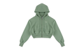 Sportswear Phoenix Fleece Full-Zip Cropped Hoodie WMNS "Steam / Sail" HV2426 006