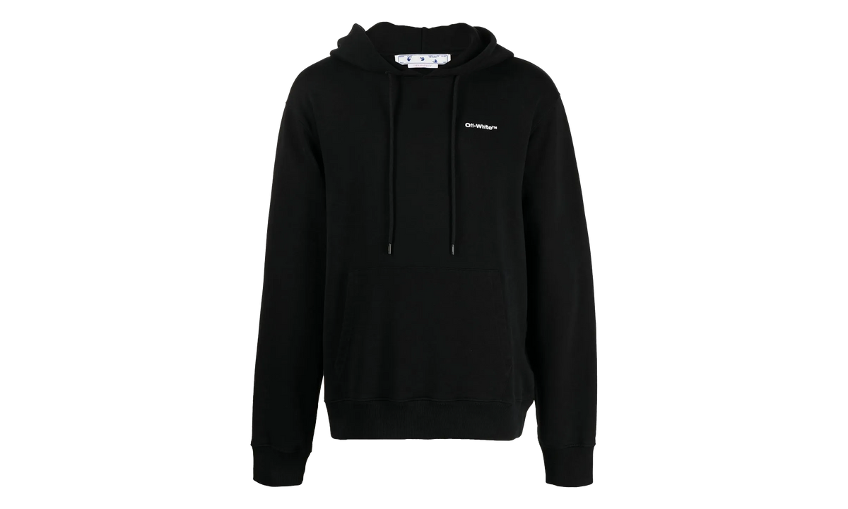 Wave Outline Diag Design Hoodie "Black" OMBB097C99FLE0171001