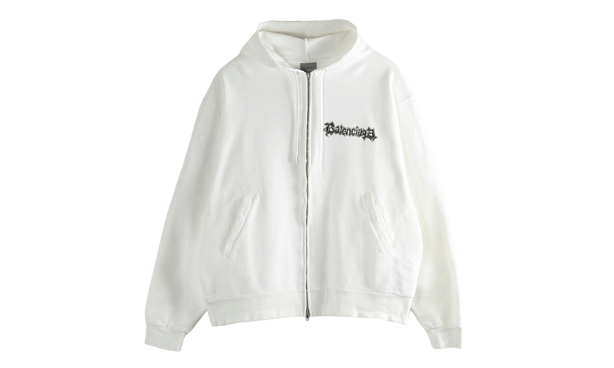 Oversized Zip-Up Hoodie "White" 850338 TUVD9 9000