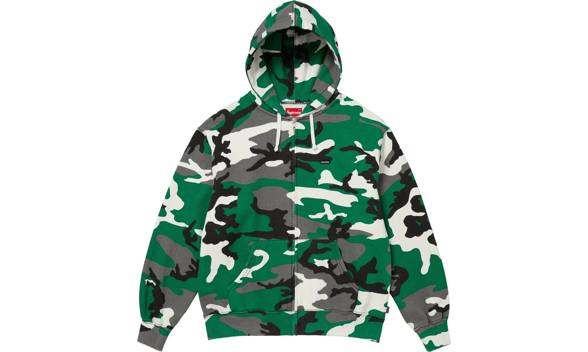Small Box Zip Up Hoodie "FW25 - Green Camo" SU26618