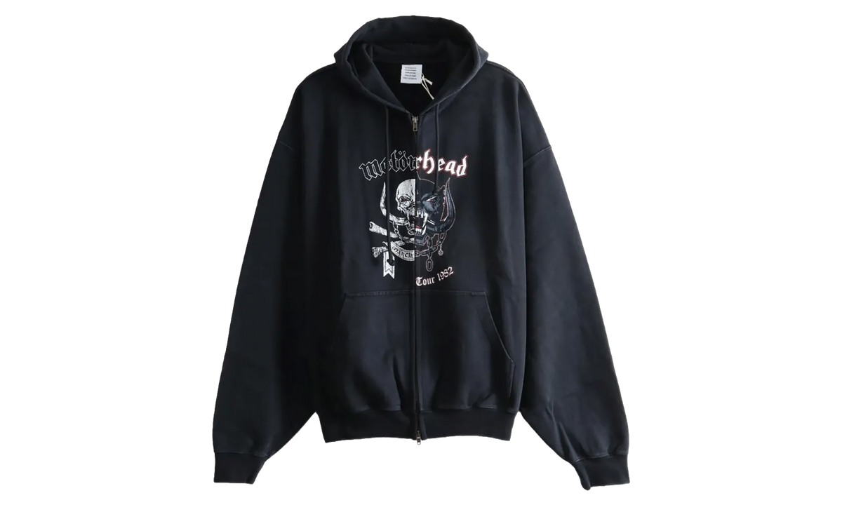 Motorhead Double Graphic Zip-Up Hoodie "Washed Black" MH27ZU241B