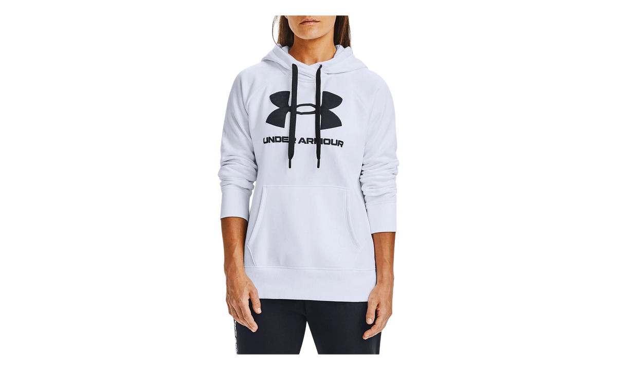 Rival Fleece Logo Hoodie WMNS "White/ Black Logo" 1356318 100