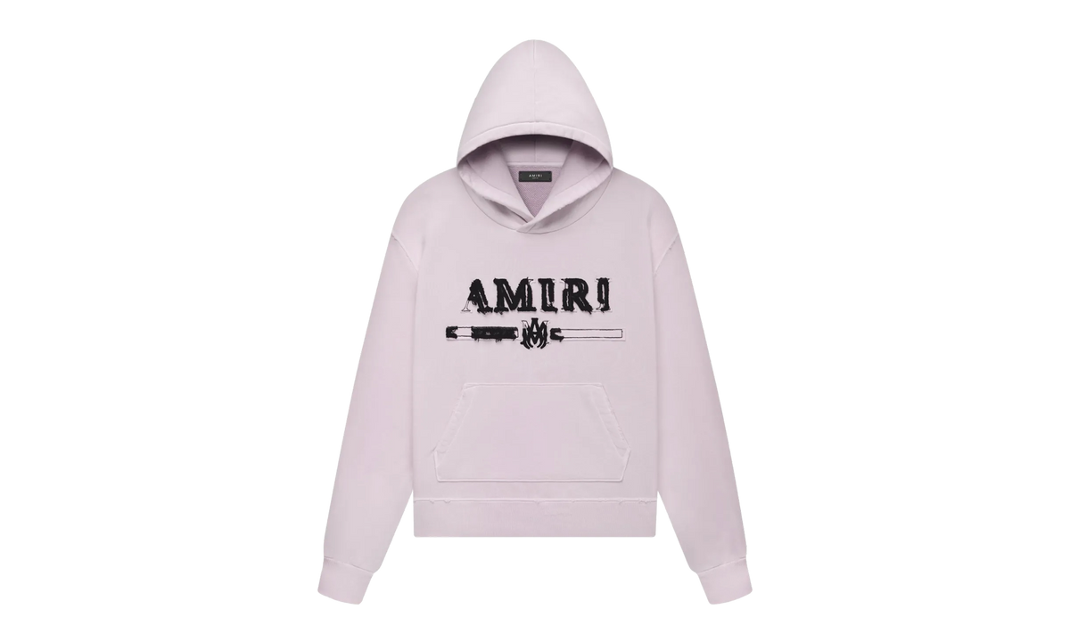 Amiri MA Bar Applique Hoodie "Silver / Pink" SS23MJL013 379