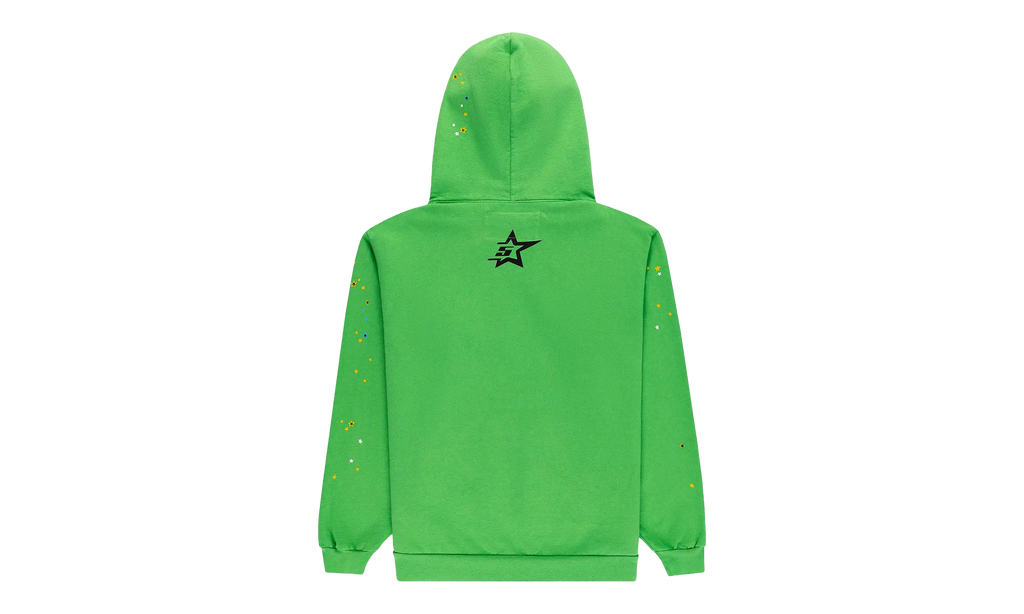 Punk V2 Rhinestone Hoodie "Bright Green" SP5der208