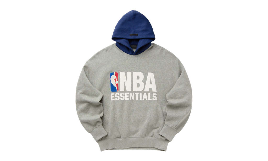 NBA SPORTS FIT HOODIE "CONCRETE HEATHER / ESTATE BLUE" 192NB256402F