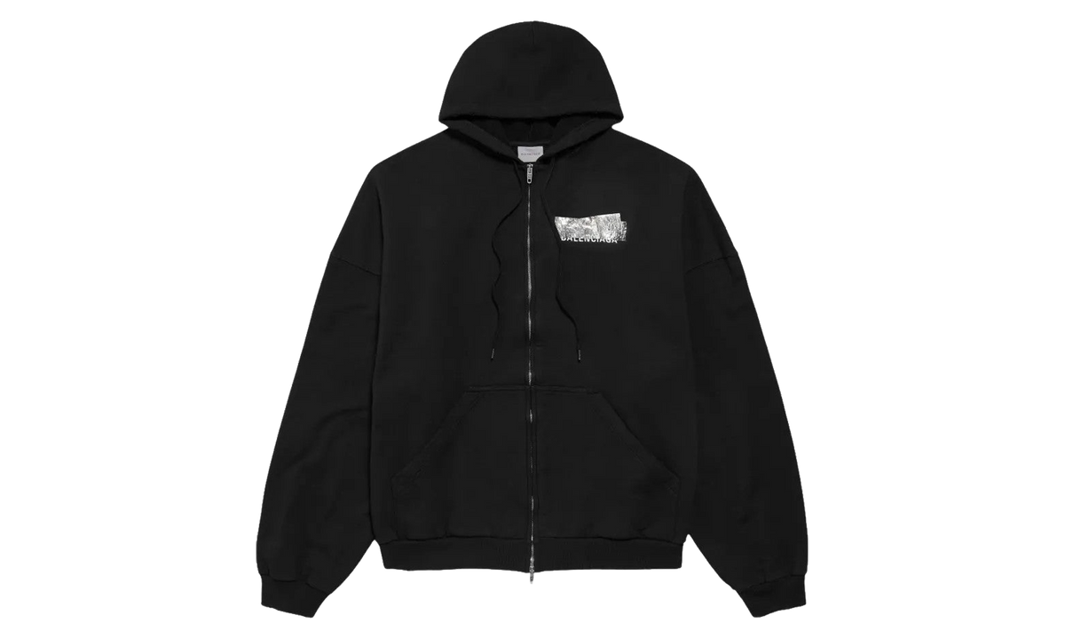 Large Zip-Up Hoodie "Black" A009EA TVVE3 1000