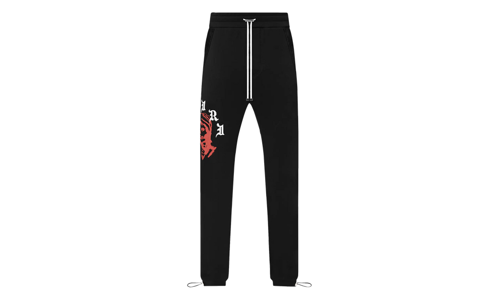 Wes Lang Solar Kings Logo Sweatpants "Black & Red" AW22MJG017 001