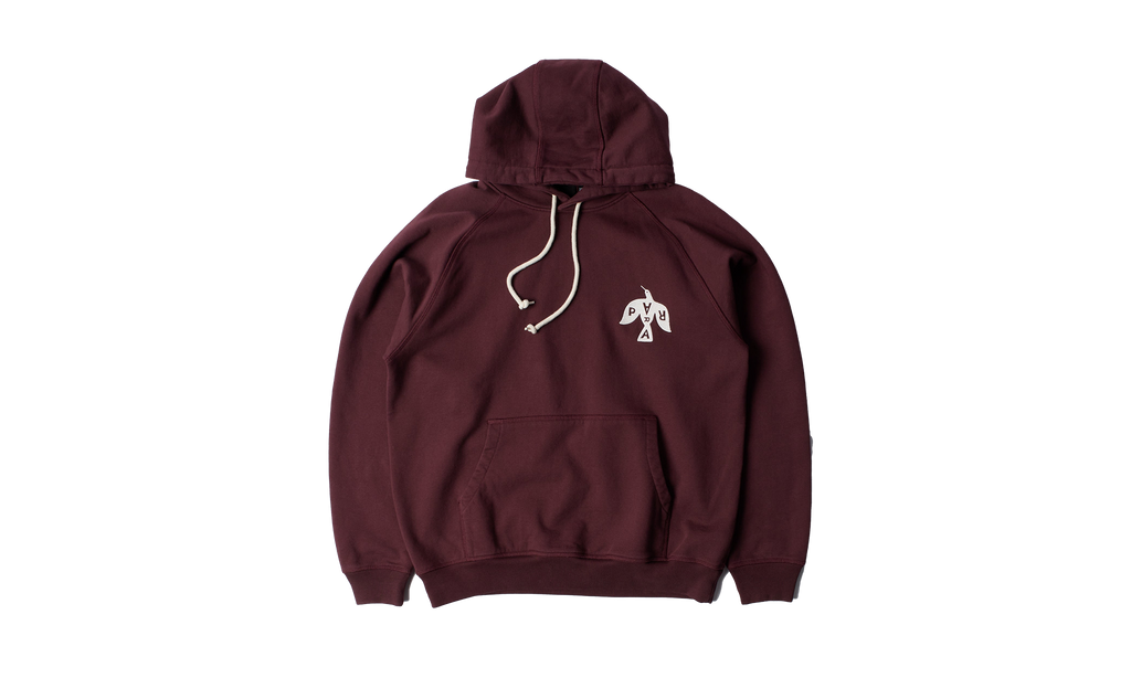 Parra Crow Logo Pullover Hoodie "Dark Burgundy" 54326