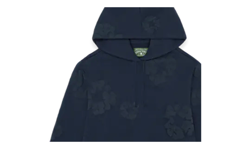 Mono Cotton Wreath Hoodie "Navy" DT625