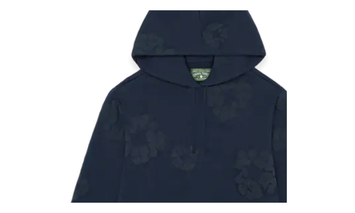Mono Cotton Wreath Hoodie "Navy" DT625