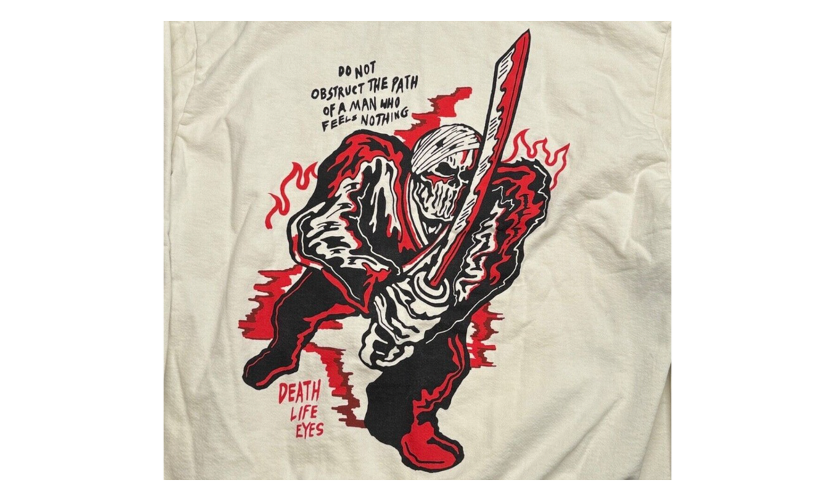 Skeleton Knight Pullover Hoodie "Cream" WL071
