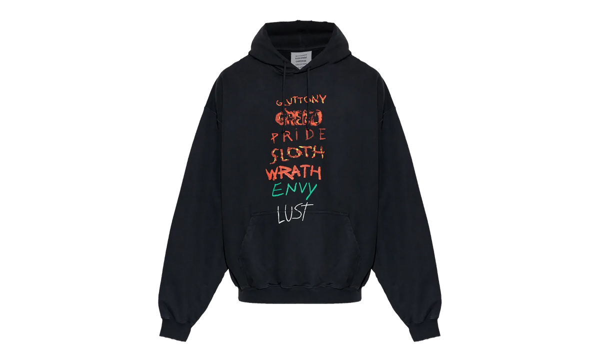 7 Sins Hoodie "Washed-Out Black" ME76HD195BX BLAC