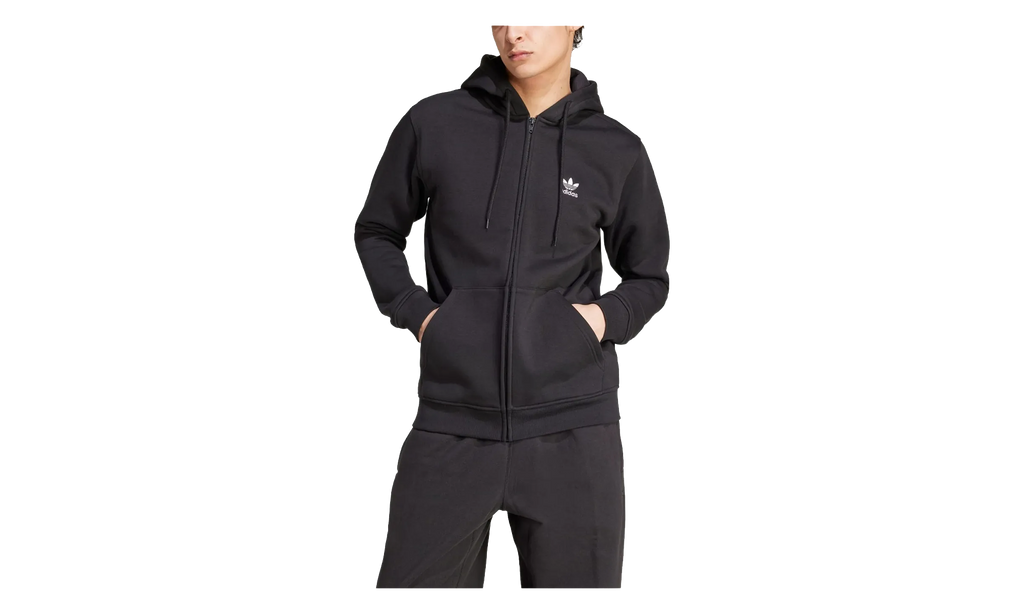 Originals Trefoil Essentials Full-Zip Hoodie "Black" IW5791