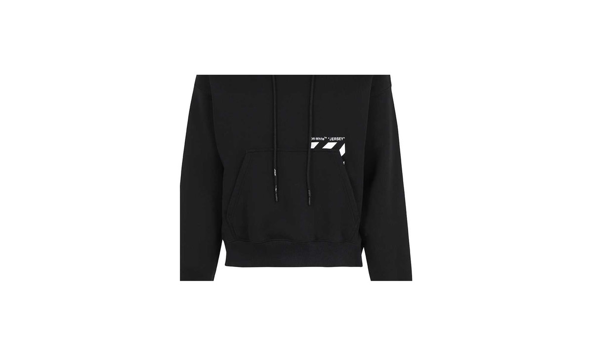 Diagonal Pocket Skate Hoodie "Black / White" QYMSP8QC