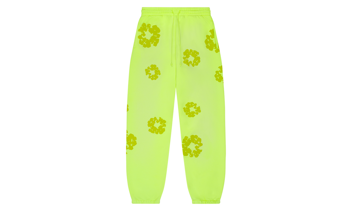 Mono Cotton Wreath Sweatpants "Neon Green" DT111
