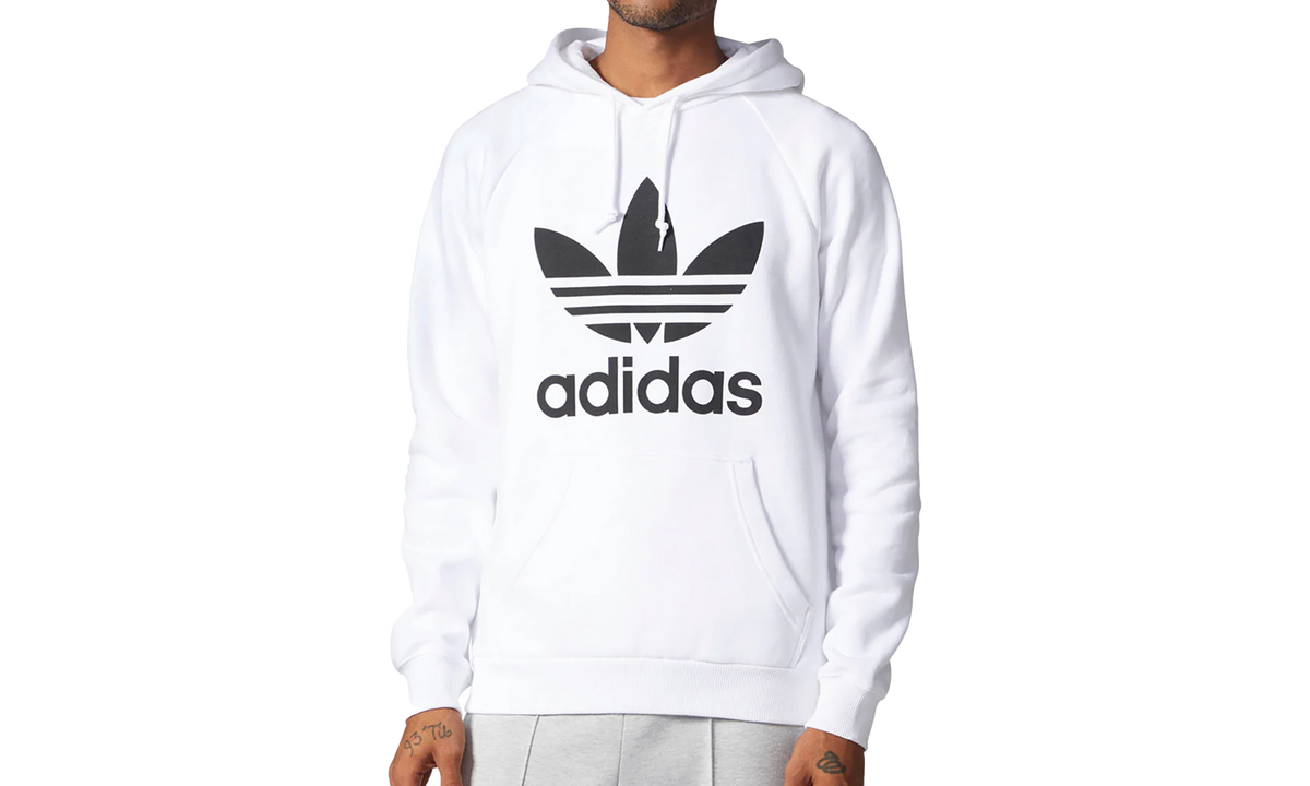 Trefoil Pullover Hoodie "White / Black" CW0726