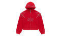 Rhinestone Web Zip Hoodie "Red" SP5der498
