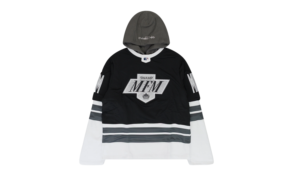 LA LC333 HOODIE "Black / White" MDR MHDS 0015