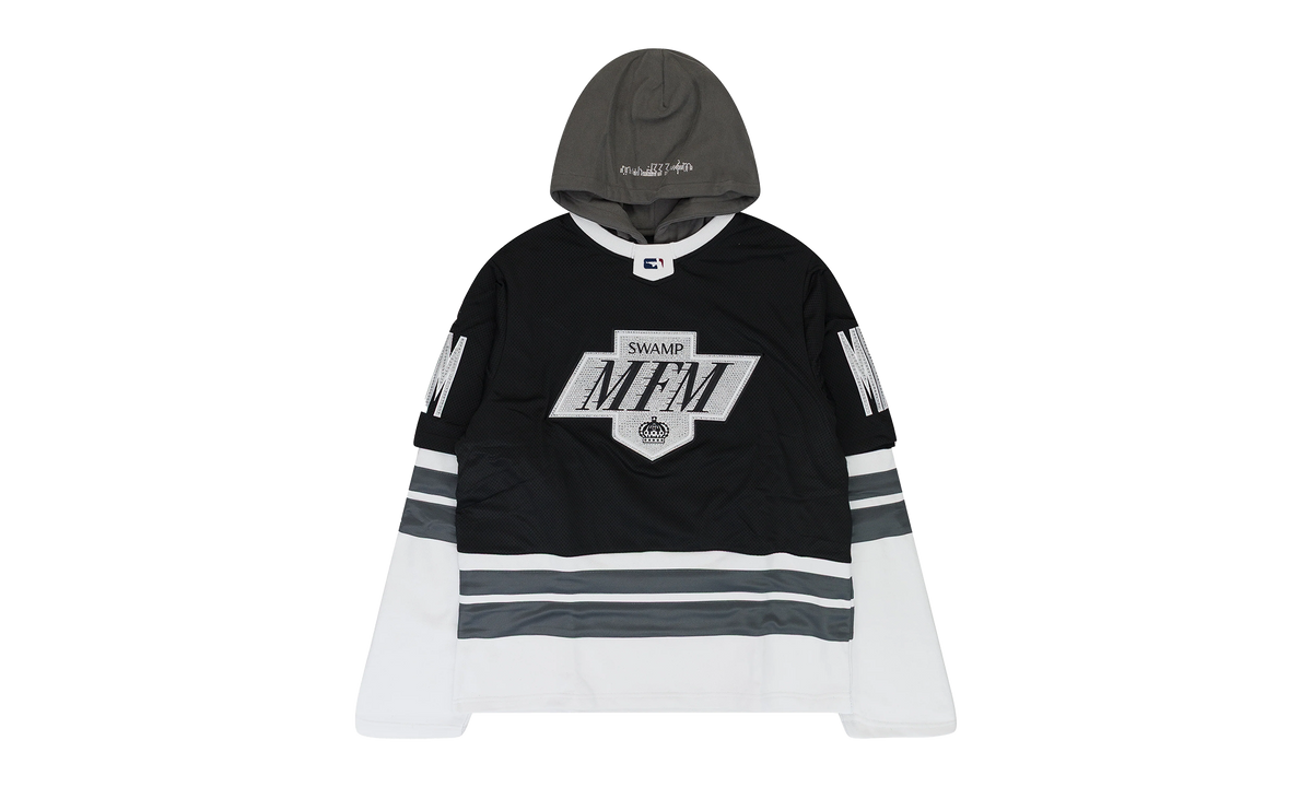 LA LC333 HOODIE "Black / White" MDR MHDS 0015