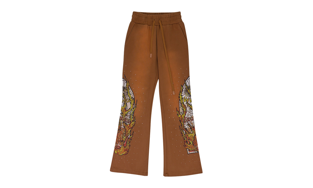 Flame Glass Sweatpants "Brown" 1120010031FS