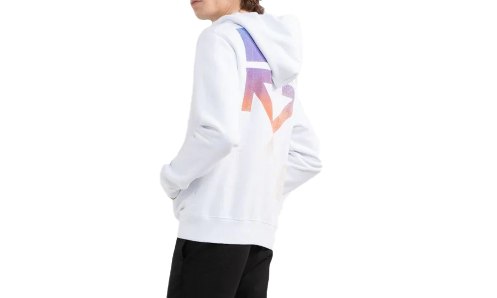 Degrade Arrow Slim Hoodie "WHITE/MULTI-COLOR" OMBB034F21FLE0020184