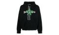 Star Sprayed Logo Hoodie "Black / Green" PMBB058C99FLE0071055