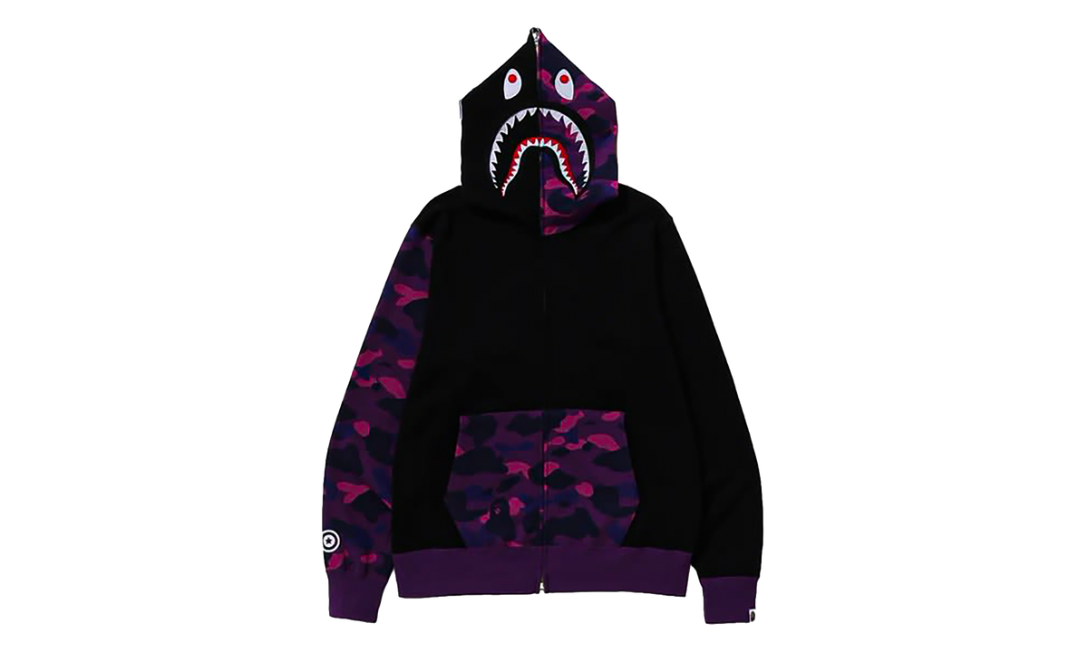 Color Camo Shark Full Zip Hoodie (FW23) "Black / Purple" 1J801 150 120 PURPLE