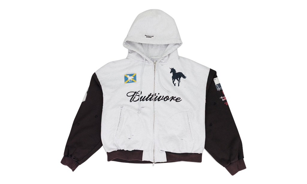 Buttivore Zip Hoodie "White" PI00008