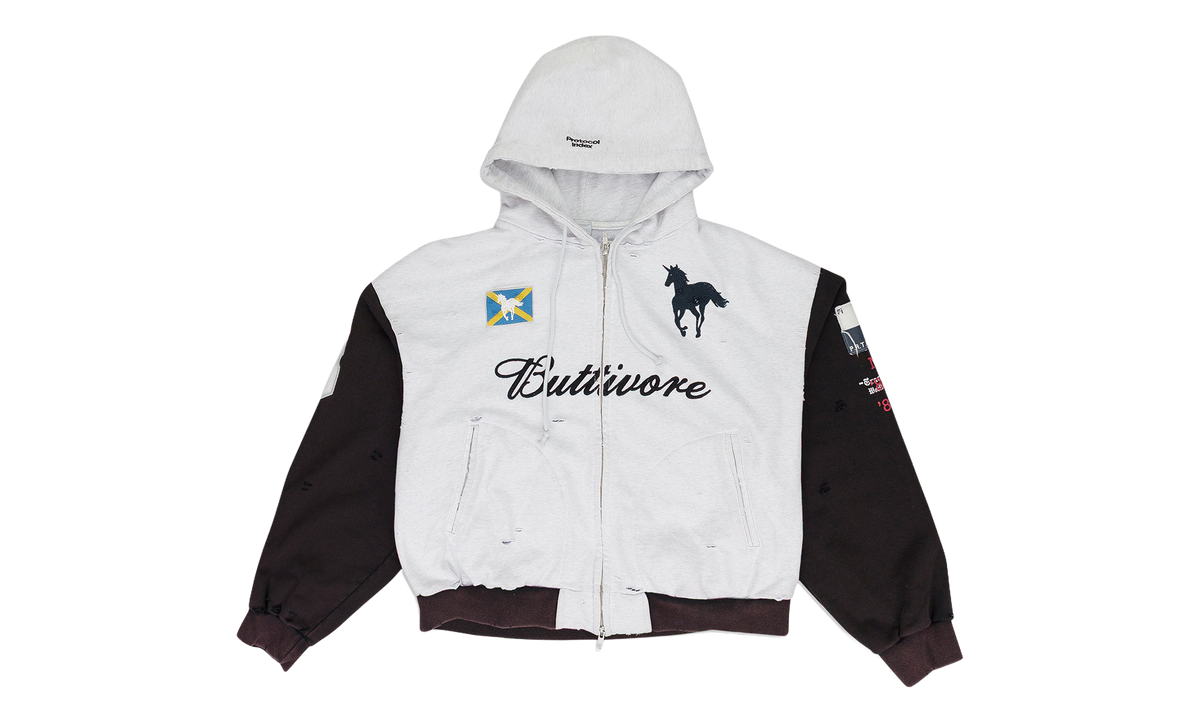 Buttivore Zip Hoodie "White" PI00008