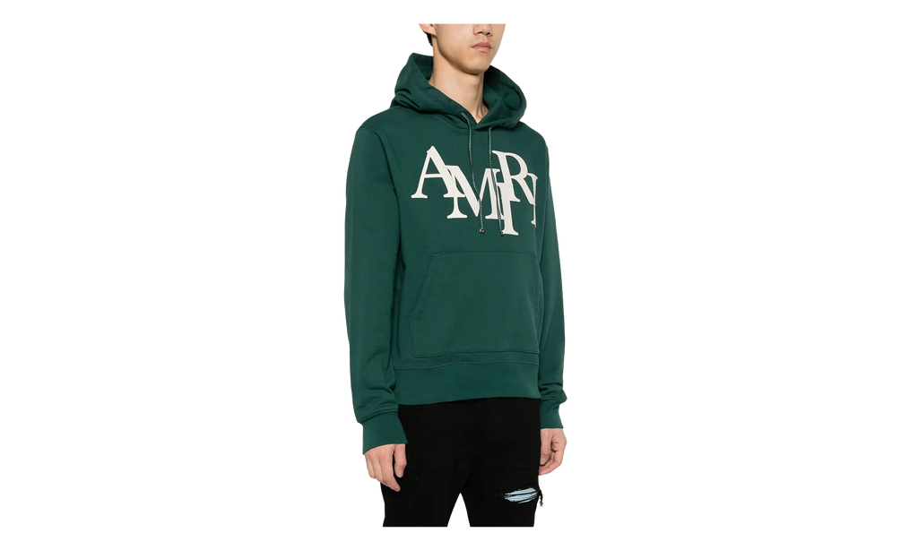 Staggered Logo Hoodie "Green / White" PS24MJL016 428
