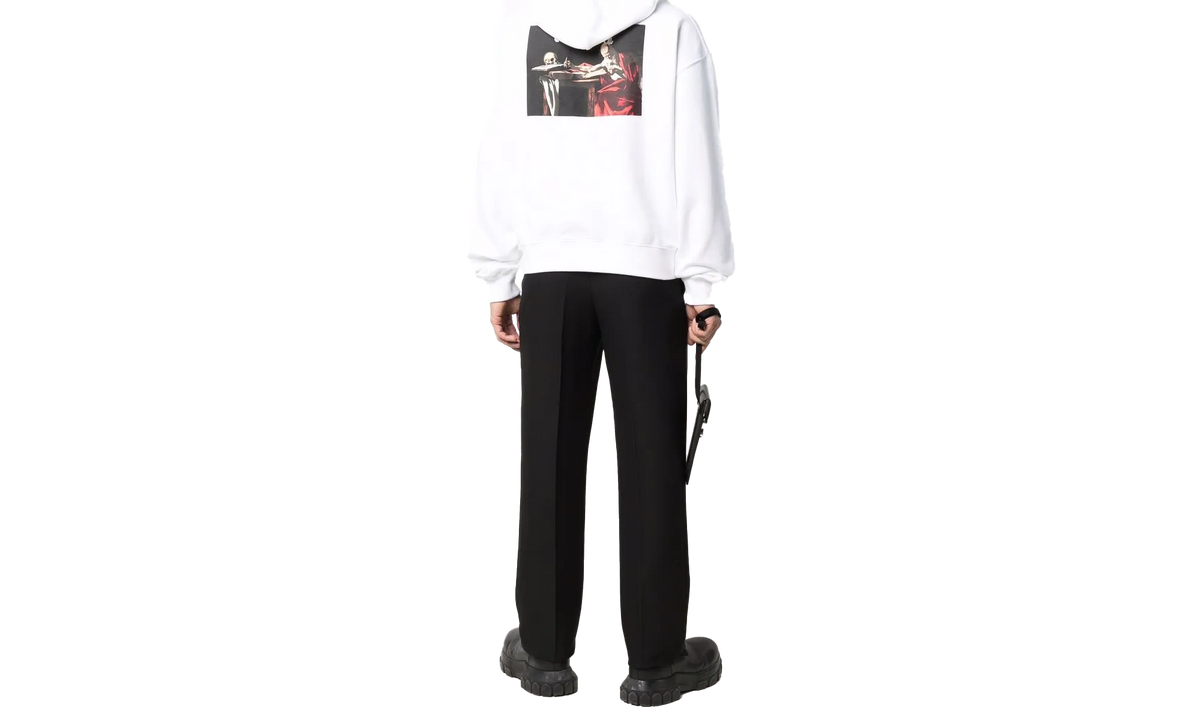 Caravag Paint Over Hoodie "White" OMBB037C99FLE0040110