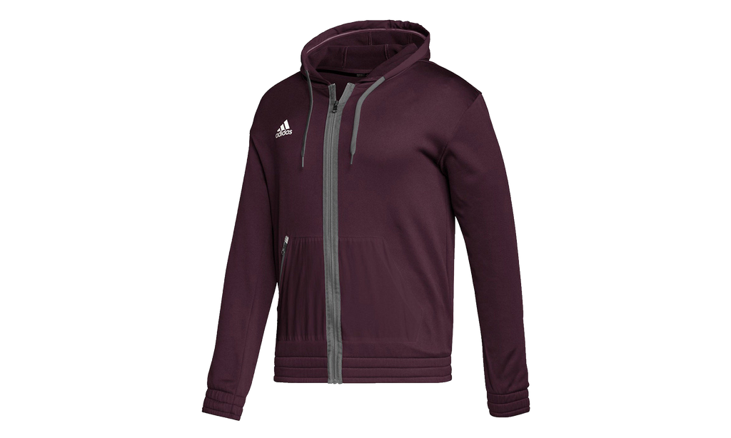 Team Issue Full-Zip Hoodie "Team Maroon / Medium Grey Heather / White" HI3142