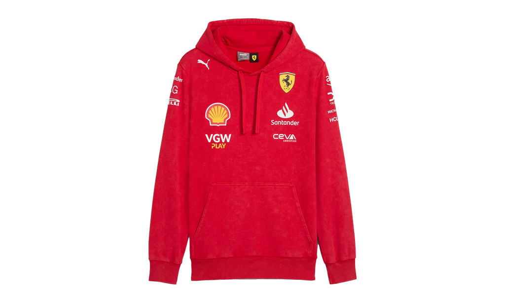 SCUDERIA FERRARI DESERT SUN TEAM REPLICA HOODIE "Rosso Corsa" 763972 01