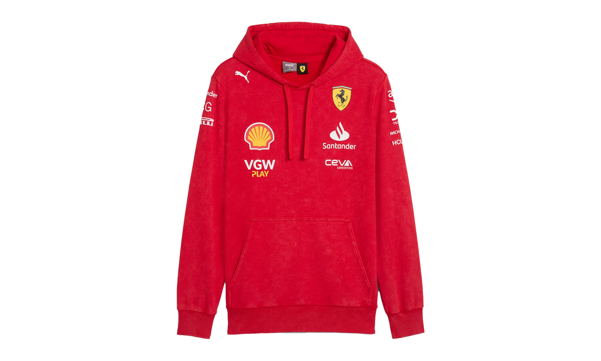 SCUDERIA FERRARI DESERT SUN TEAM REPLICA HOODIE "Rosso Corsa" 763972 01