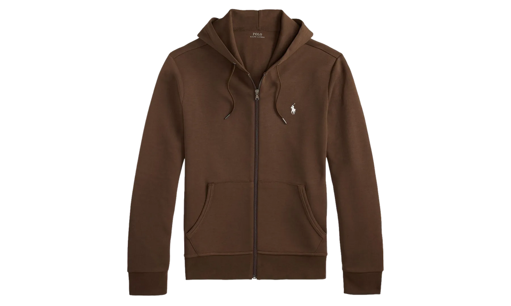 Double-Knit Zip Up Hoodie "Brown" 710881517096