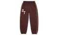Chenille Embroidered Sweatpant "Brown" DT913