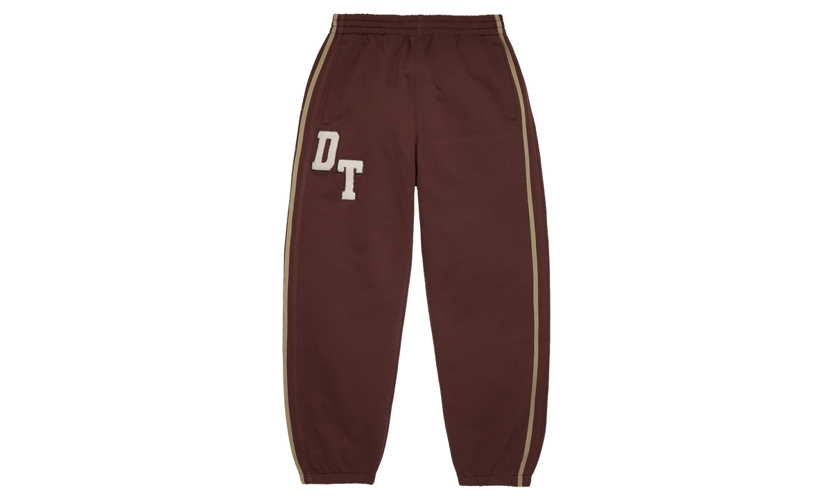 Chenille Embroidered Sweatpant "Brown" DT913