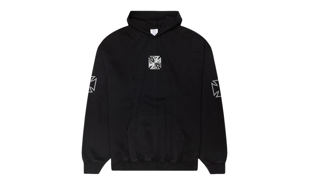 Triple Biker Cross Logo Hoodie "Black" VTM-MHDS-0002