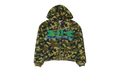 CAMO DOUBLE LAYERED HOODIE "MURD333R.FM - GREEN" GUT XHDS 0005