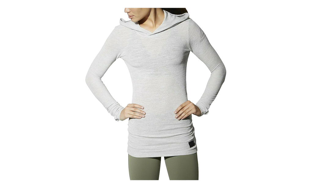 Noble Fight Long Sleeve Waffle Hoodie WMNS "Skull Grey" BK3909